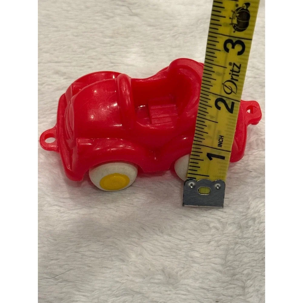 Vintage Viking Chubbies Red Convertible Toy Car Plastic‎ White Yellow Wheels